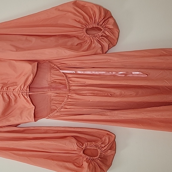 Staud Tangier Maxi Dress Pink Ruched Top Size XS - Picture 8 of 16